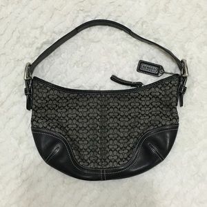 Coach mini signature monogram hobo purse
